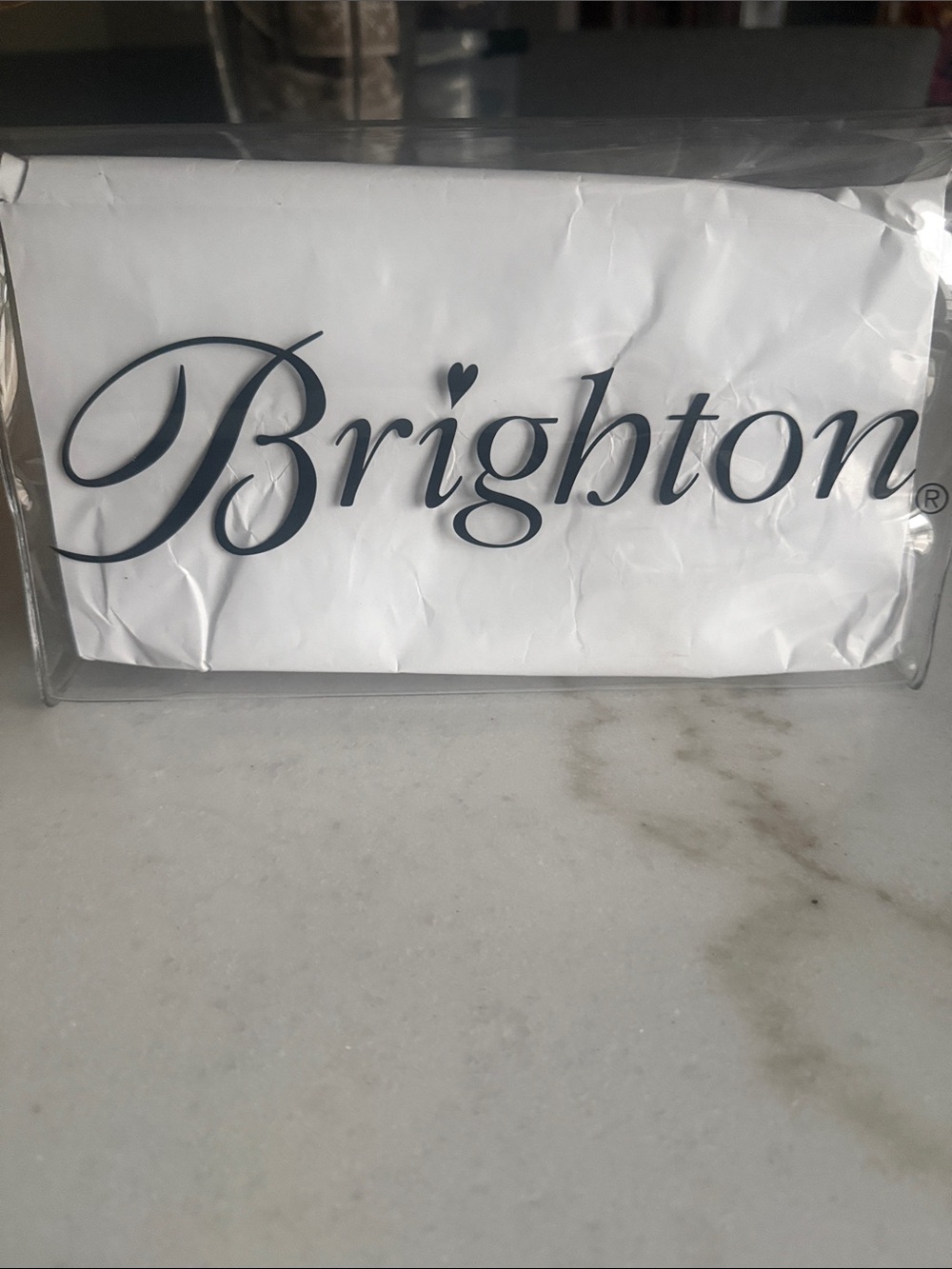 Brighton Summer Heart Tote with Navy Handles-NWT!! - Picture 4 of 5
